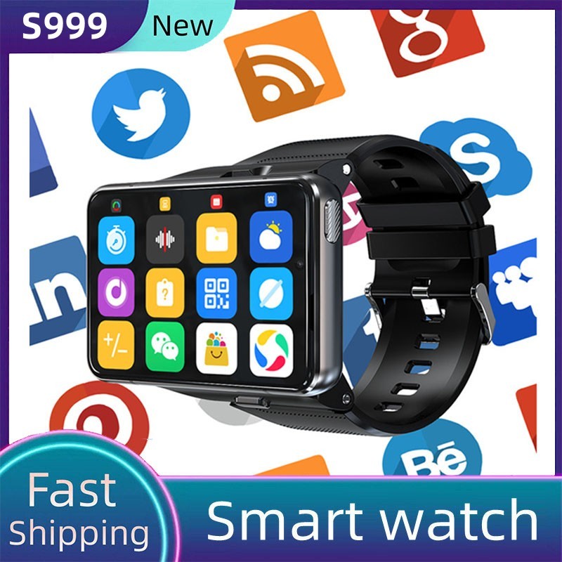 Rainbuvvy S999 4G LTE ที่ดีที่สุดสมาร์ทนาฬิกาสําหรับชาย 2.88 นิ้ว MTK6761 Quad Core 4GB + 64GB Andro