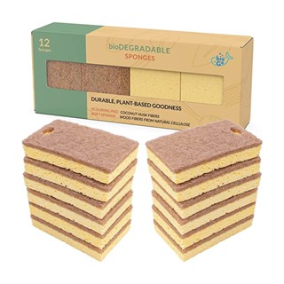 12 แพ็คฟองน้ําครัวย่อยสลายได้-เป็นมิตรกับสิ่งแวดล้อมหมักได้ฟ…