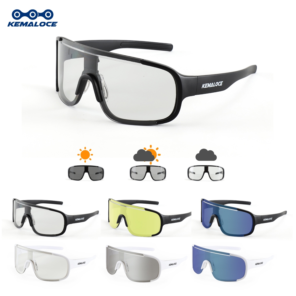 KOMALOCE ผู้ชายโพลาไรซ์ขี่จักรยานแว่นตา UV400 Windproof จักรยานแว่นตากันแดดแว่นตาวิ่งสําหรับตกปลาปีนเขา MTB