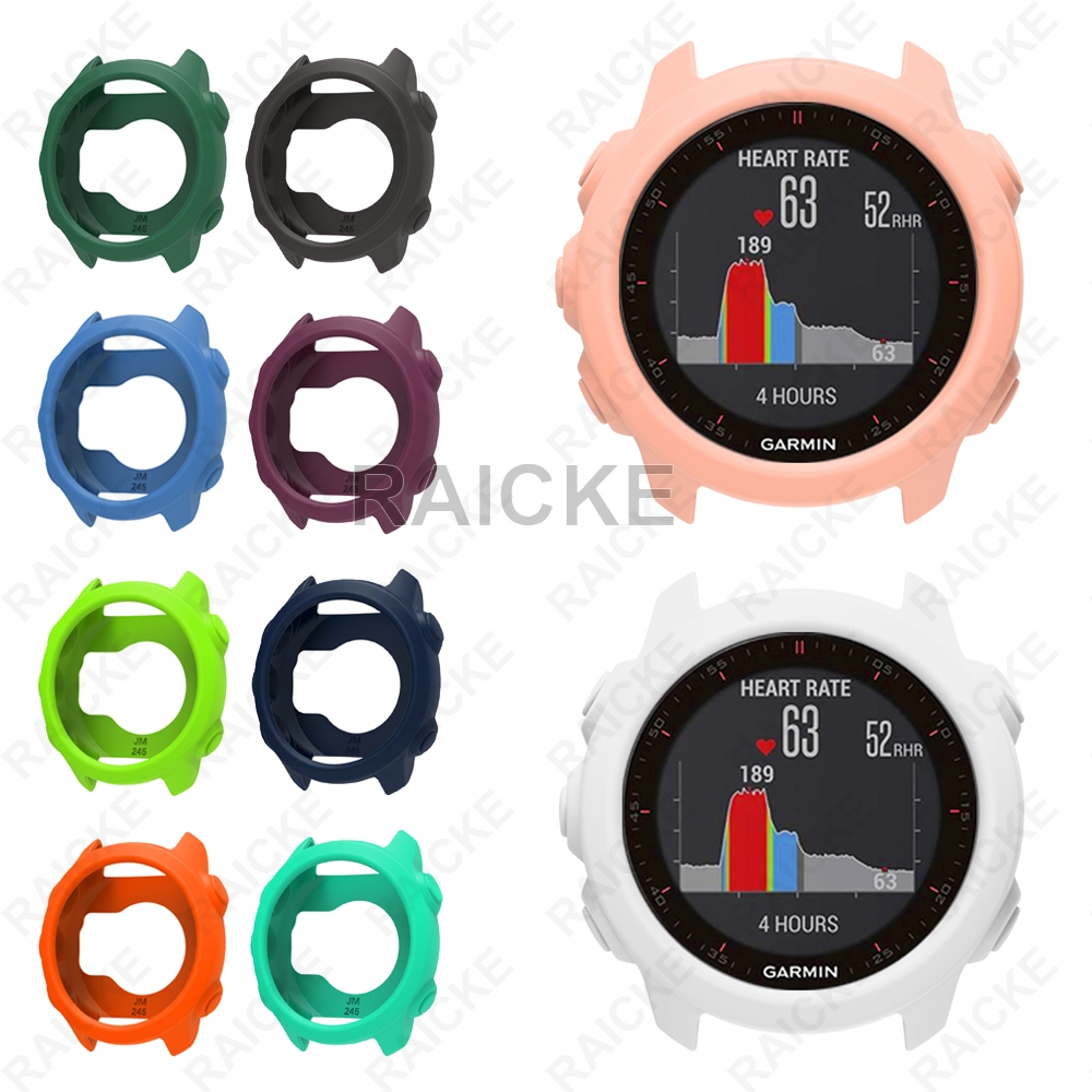 ซิลิโคนอ่อนนุ่มหน้าจอป้องกันกรณีกรอบสำหรับ Garmin Forerunner 245