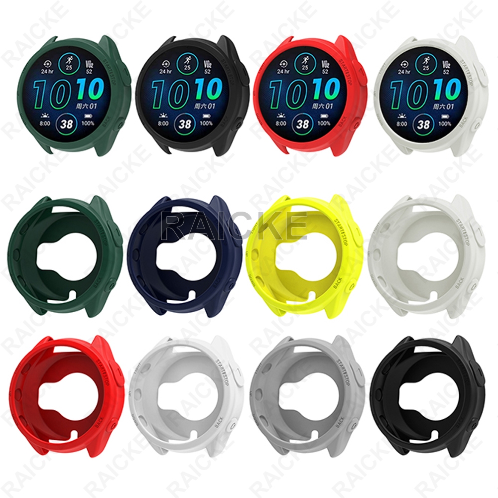 ซิลิโคนอ่อนนุ่มกรณีหน้าจอป้องกันกรณีกรอบสำหรับ Garmin Forerunner 965