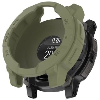 เคสซิลิโคนเปลือกป้องกันครึ่งฝาครอบอุปกรณ์เสริมสําหรับ Garmin Instinct 3 45mm 50mm / Instinct E 40mm 45mm