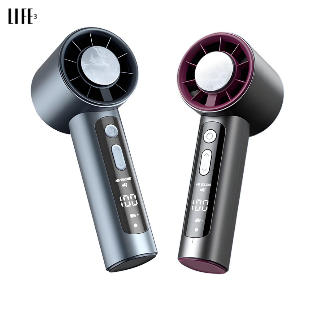 3Life F02 พัดลมมือถือ TEC Superconducting Ice Compression Mini Fan พร้อมลมปรับได้ 100 ระดับ