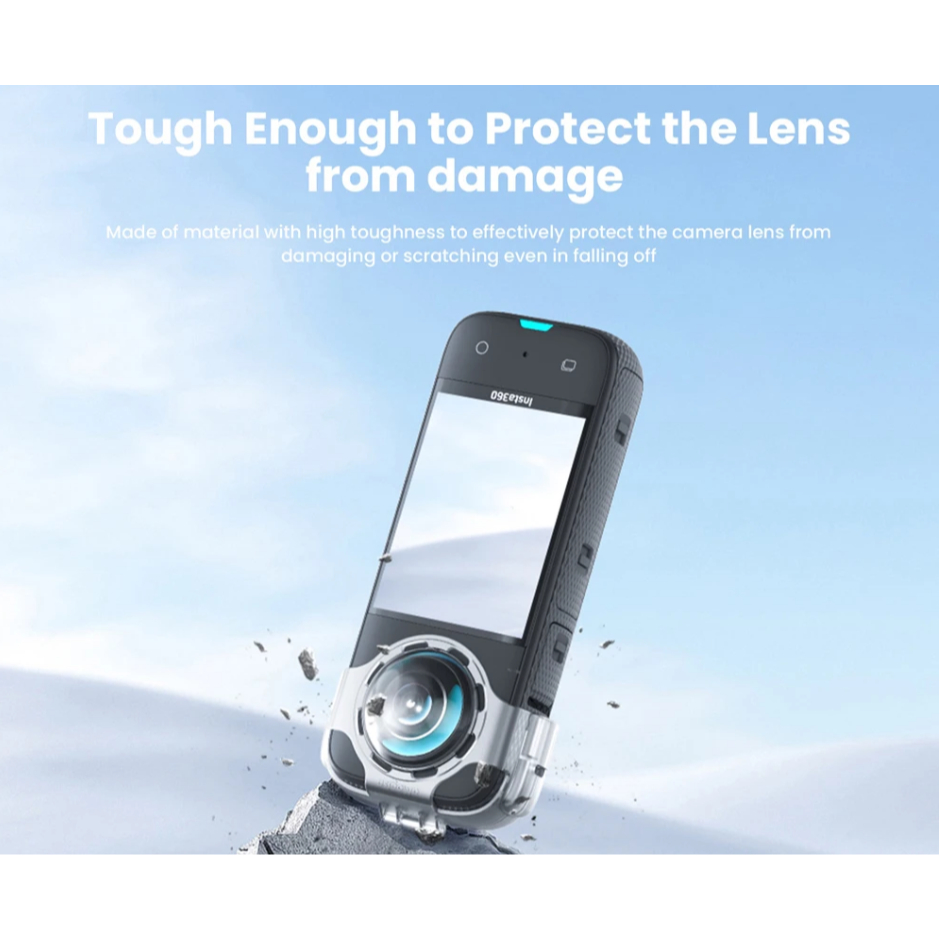 AMagisn Anti-fog Snap-on เลนส์สําหรับ Insta360 X3 ซิลิโคนหัวเข็มขัดป้องกันกรณีป้องกันหน้าจอวงเล็บกล้องอุปกรณ์เสริม