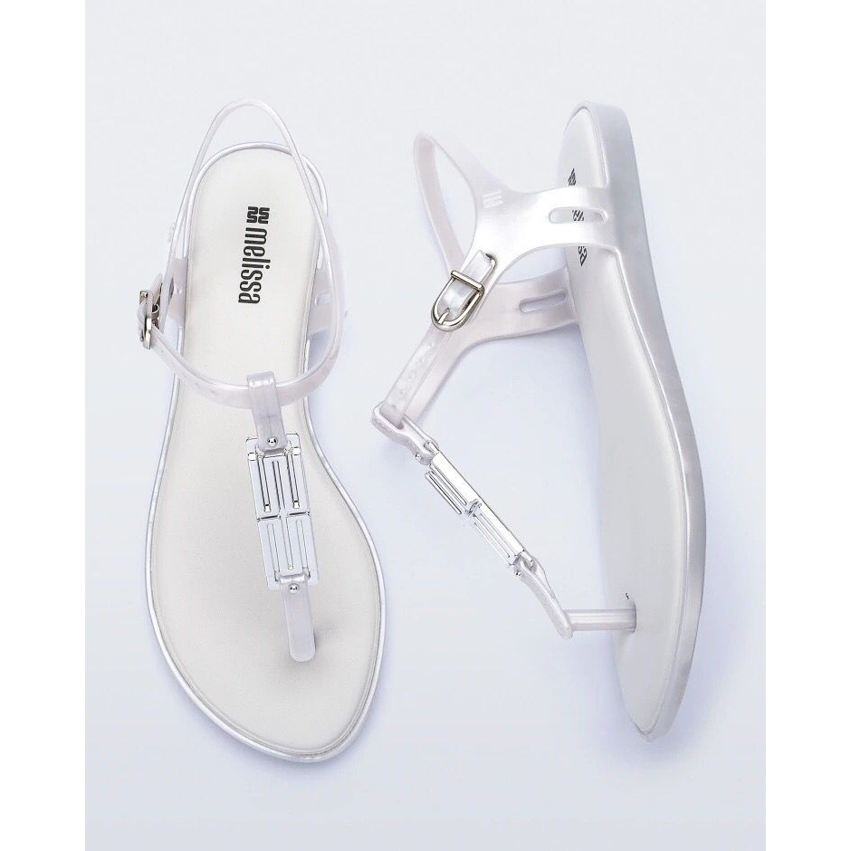 Brazil Melissa Flip-Flops รองเท้าแตะโลหะรองเท้าเจลลี่แบน ราคา ถูกที่สุด ดีลบีเคเค แกลเลอรีภาพที่ 2