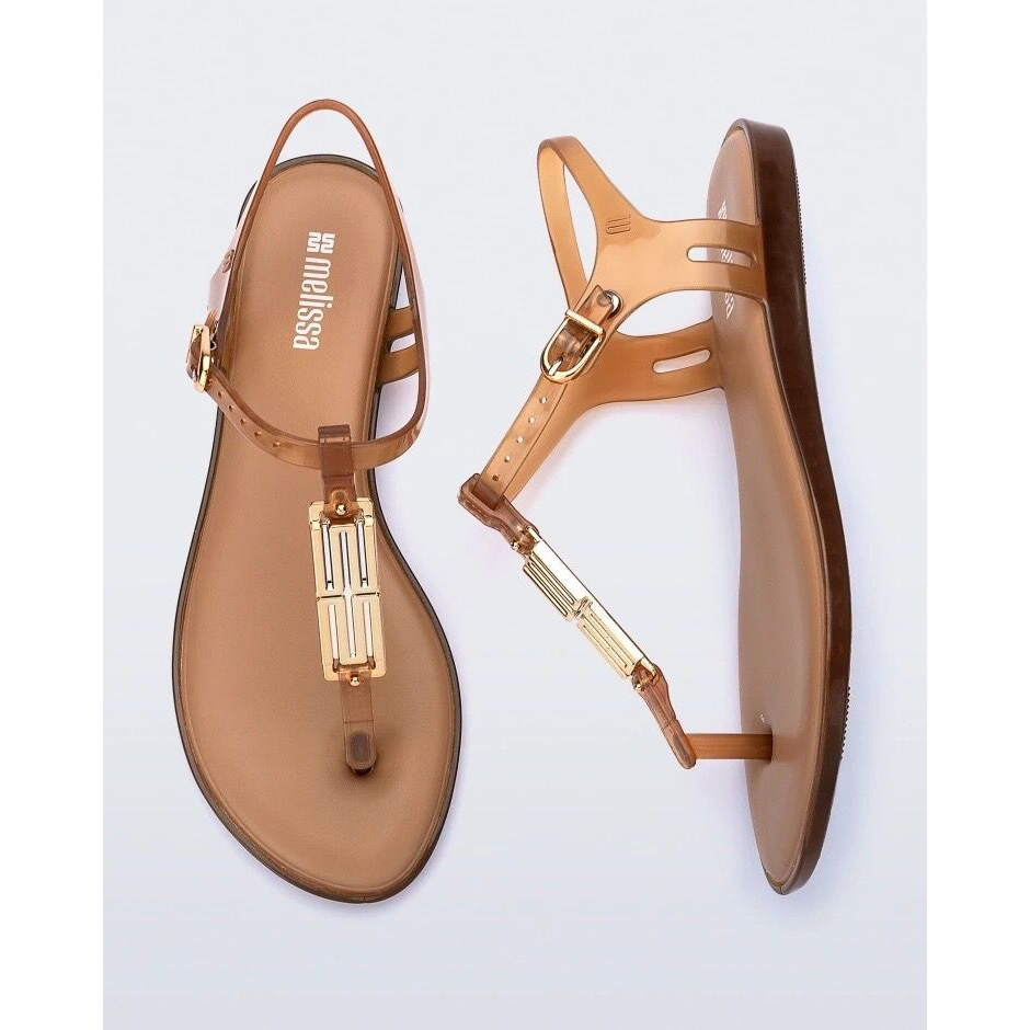 Brazil Melissa Flip-Flops รองเท้าแตะโลหะรองเท้าเจลลี่แบน ราคา ถูกที่สุด ดีลบีเคเค แกลเลอรีภาพที่ 3