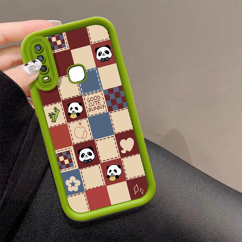 แฟชั่นน่ารัก Panda สําหรับ OPPO A3 PRO A79 A53 A33 A7 A12S A5S A57 A77 A94 Reno 4F 5F 7Z 8Z Realme C