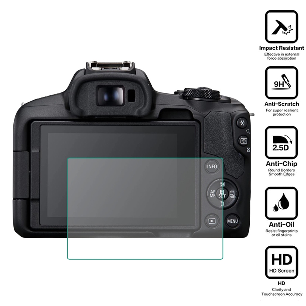 กระจกนิรภัย Protector สําหรับ Canon EOS R Ra RP R3 R5 R5C R5 Mark II R6 Mark II R7 R8 R10 R50 กล้องห