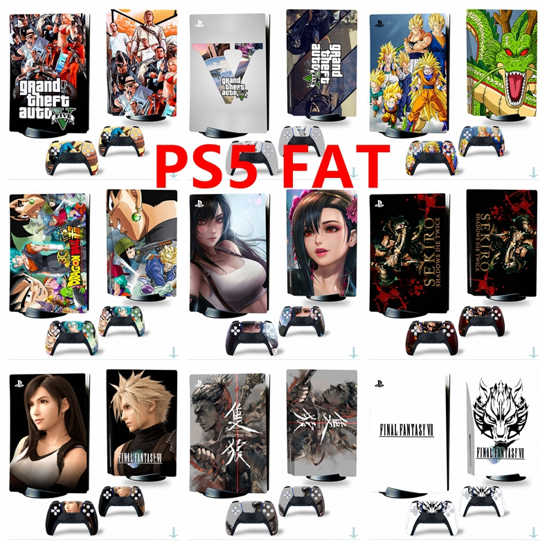 65 สีสติกเกอร์ผิวใช้งานร่วมกับ Sony Playstation 5 Fat Disc Edition ไวนิล Decal Wrap ฟิล์มป้องกันสําห
