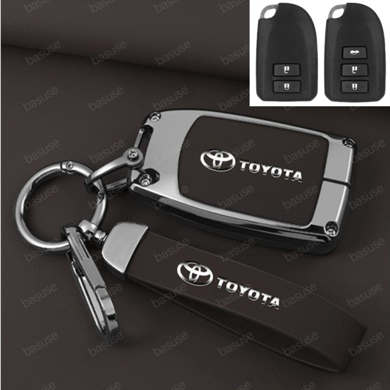 Toyota yaris prado vios ativ พวงกุญแจ Toyota Alloy เคสกุญแจรถ 2/3 ปุ่ม อุปกรณ์เสริมโตโยต้า