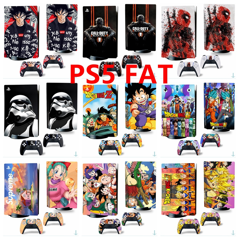 49 สีสติกเกอร์ผิวใช้งานร่วมกับ Sony Playstation 5 Fat Disc Edition ไวนิล Decal Wrap ฟิล์มป้องกันสําห