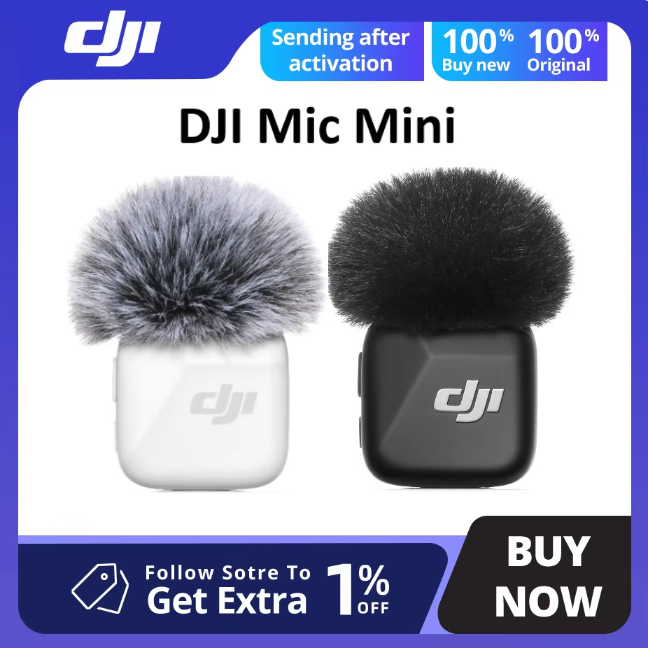 ไมโครโฟนไร้สายขนาดเล็ก DJI Mic พร้อมตัดเสียงรบกวนอัจฉริยะเสียงคุณภาพสูงพร้อมการส่งสัญญาณที่เสถียร – โปรปัง