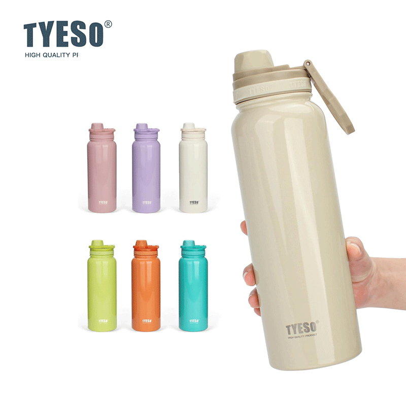 Tyeso ขวดกีฬา แก้วน้ําสแตนเลสคู่ เก็บความเย็นและร้อน TS-8706C/8709C