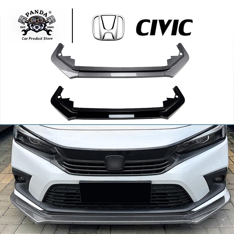 [Panda] ลิ้นหน้า Honda Civic Fe [2021-ปัจจุบัน] กันชนหน้า การติดตั้งแบบไม่สูญเสีย ประกอบง่าย จัดส่งจากกรุงเทพ