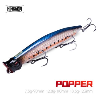 Kingdom ลอยเหยื่อตกปลา Topwater Popper 7.5g 12.8g 18.5g Far …