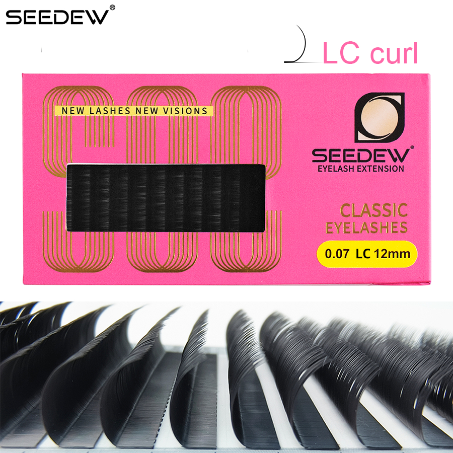 Seedew 0.07/0.10/0.12 LC Curl Eyelash Extension คุณภาพระดับพรีเมียมขนตานุ่มธรรมชาติ Faux ขนตาส่วนบุคคล
