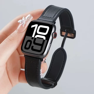 สายหนังสําหรับ Redmi Watch 6/5/4/3/2 Lite Active และ Xiaomi Band 10/9/8 Pro แม่เหล็กเปลี่ยนสร้อยข้อมือ Loop นุ่มแฟชั่นธุรกิจกีฬา