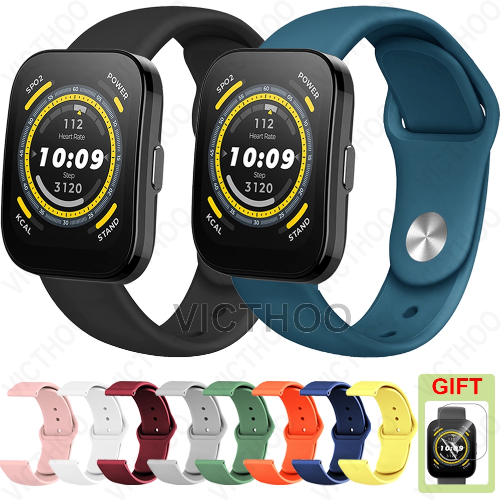 สายนาฬิกาซิลิโคนกีฬาให้ Amazfit Bip 6 5 Unity 3 U Pro S / GTS 4 Mini 3 2 / GTR Mini