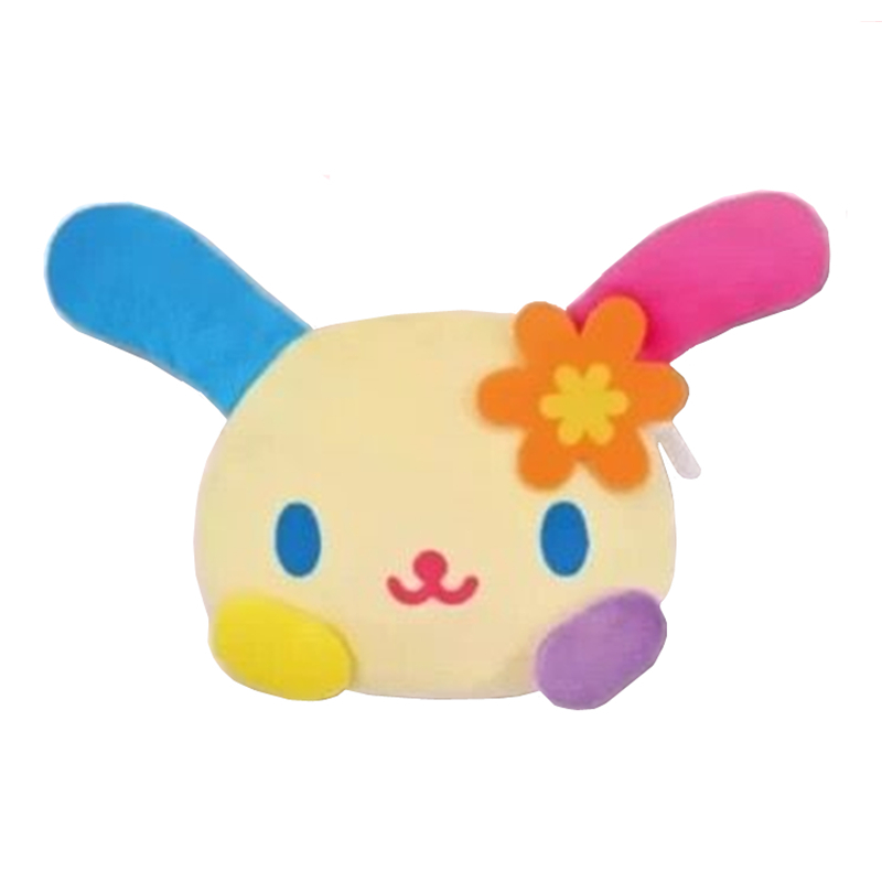 Usahana Plush กระเป๋าแต่งหน้ากระเป๋าเครื่องสําอางขนาดเล็ก Anime Bunny Head Kawaii น่ารัก Organizer ก