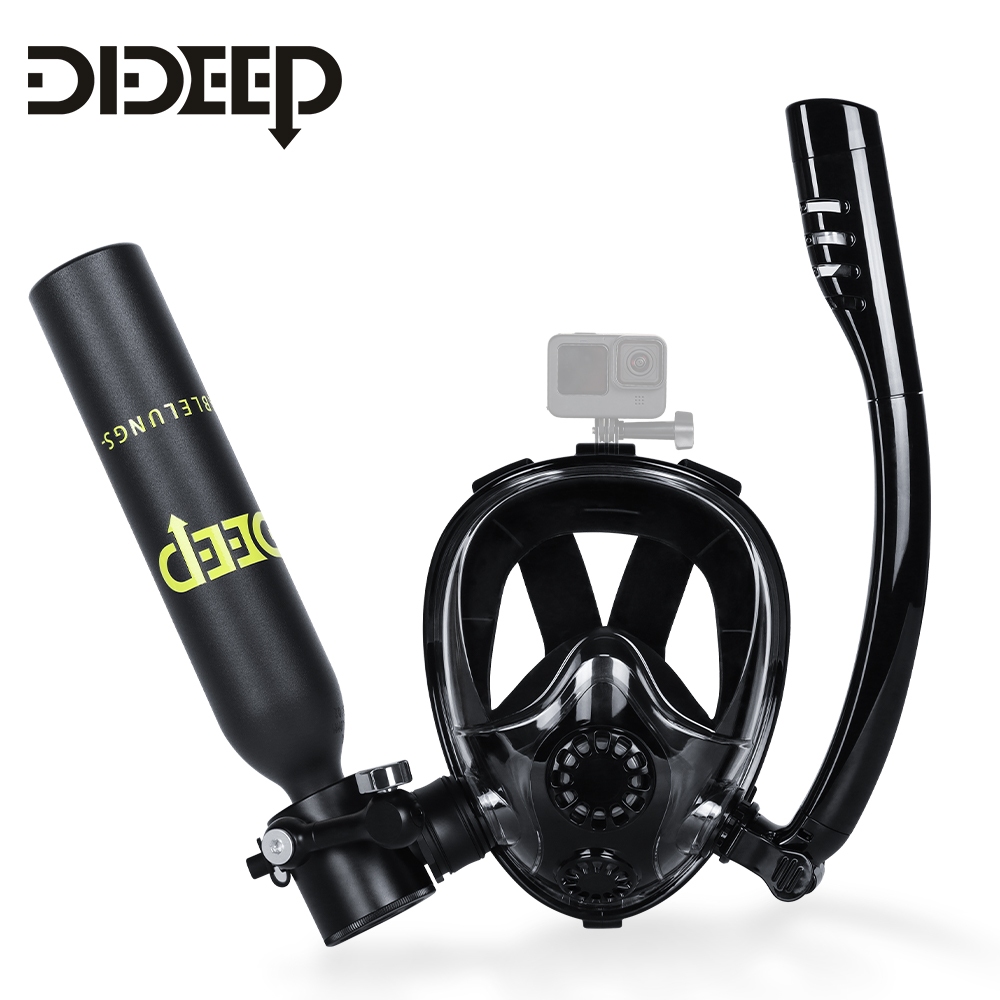 อุปกรณ์ดําน้ํา หน้ากากดําน้ําแบบเต็มหน้าชุดถังดําน้ํา DIDEEP 0.5L Mini กระบอกปั๊มมือสําหรับอุปกรณ์ดําน้ําดําน้ําดูปะการังหายใจสําหรับดําน้ําใต้น้ํา Free diving