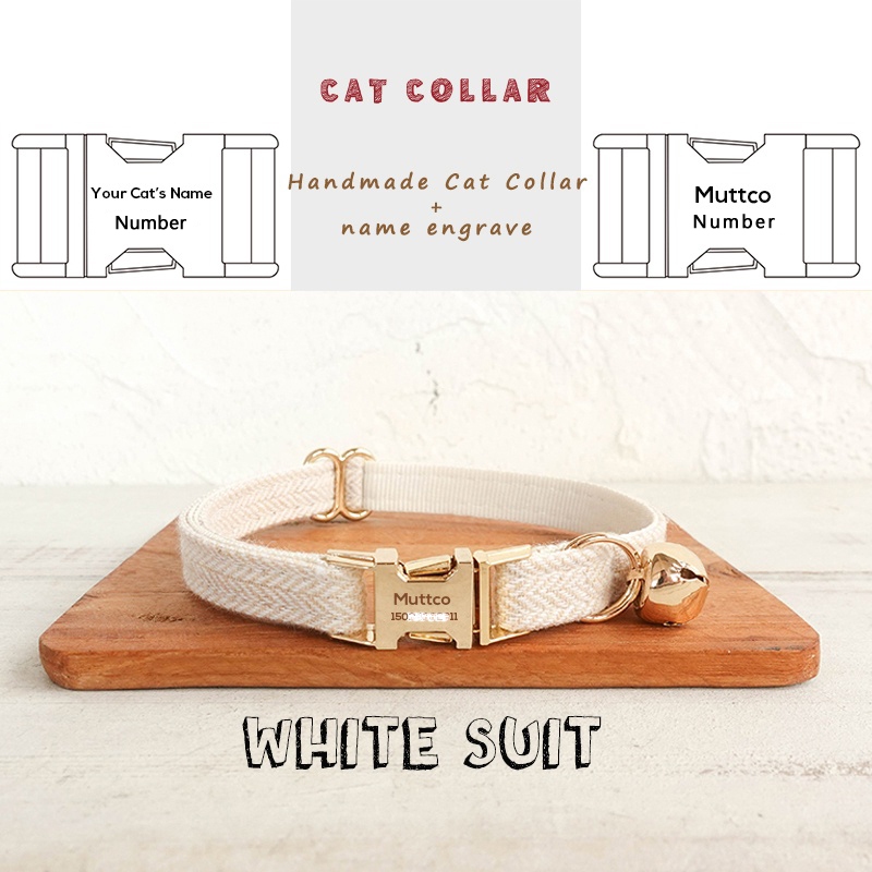 ปลอกคอแกะสลักเลเซอร์ ปรับขนาดได้ พร้อมกระดิ่ง สําหรับแมว