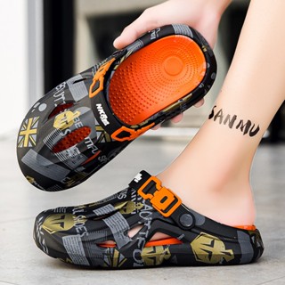รองเท้าแตะสำหรับผู้ชายน้ำหนักเบา และระบายอากาศได้ดีพื้นรองเท…