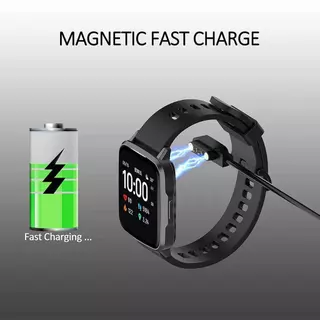 Universal 2Pin 4 มม./2.84 มม.2pin Strong Magnetic สายชาร์จ USB สายไฟสีดําสําหรับ ital 023/017 สมาร์ทนาฬิกา