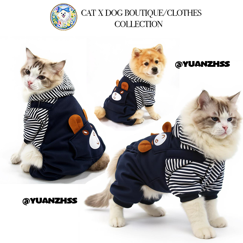 ชุดสัตว์เลี้ยง Quadrupted สุดน่ารัก! 🧢🐶🐱 พร้อมหมวก Bonnet & เสื้อฮู้ดตลก ดีไซน์獨特สำหรับน้องหมาน้องแมว