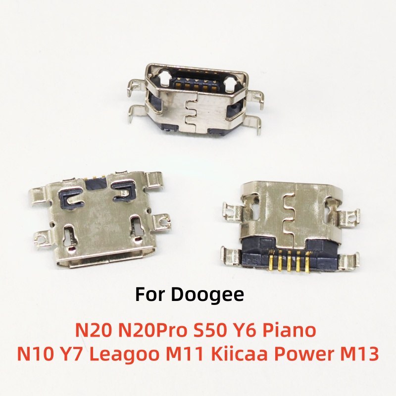 5-50Pcs แท่นชาร์จพอร์ตขั้วต่อ USB Charger Plug สําหรับ Doogee N20 N20Pro S50 Y6 เปียโน N10 Y7 Leagoo