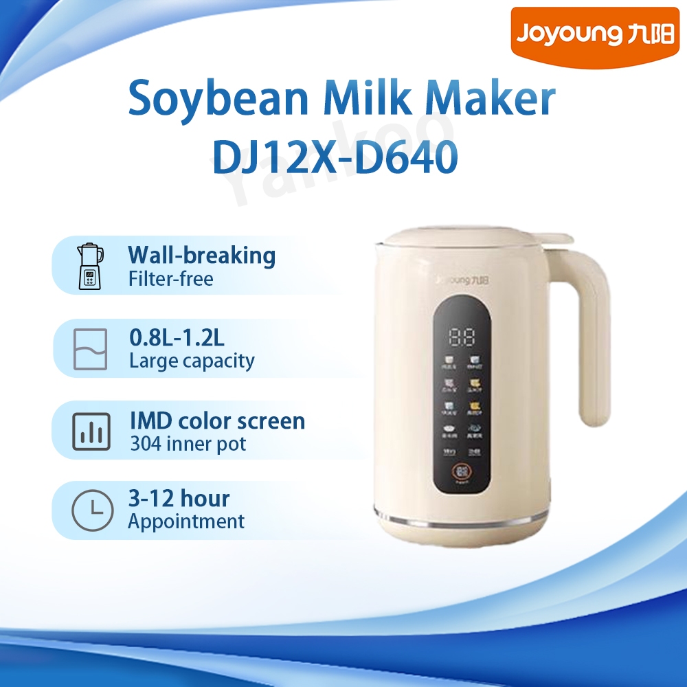 【หุ้นท้องถิ่นของไทย】Joyoung เครื่องทํานมถั่วเหลือง DJ12X-D640 800-1200ML หน้าจอสี IMD Touch 304 สแตนเลสด้านในหม้อ 3-12H นัดหมาย Multi Functional Wall Breaking นมถั่วเหลืองเครื่อง
