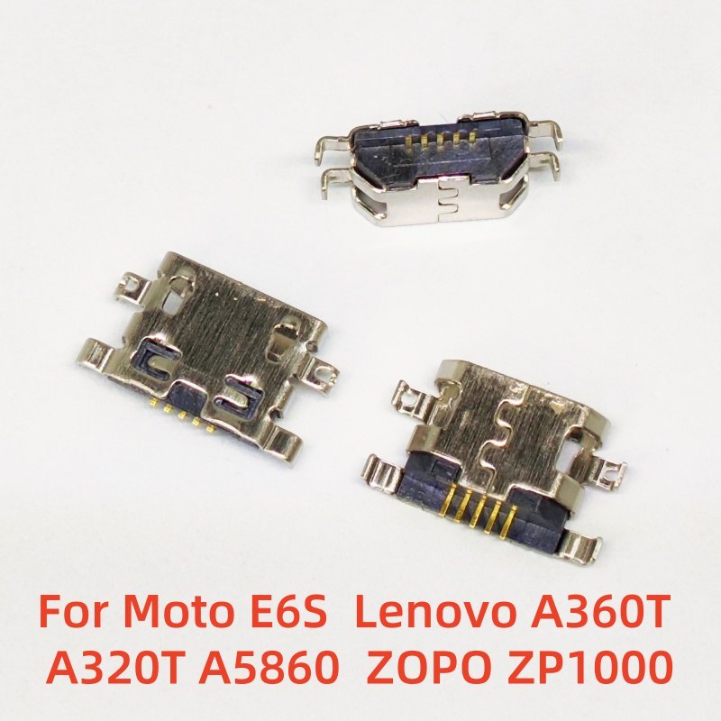 5-50pcs Micro USB Connector 5pin ชาร์จพอร์ต Dock สําหรับ Moto E6S Lenovo A360T A320T A5860 ZOPO ZP10