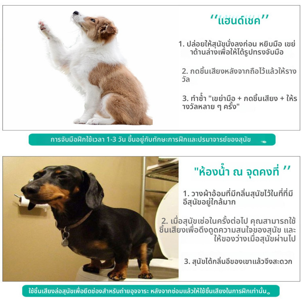 คลิกเกอร์ฝึกสุนัขลูกสุนัข ปรับพฤติกรรม/สอนคำสั่ง กระตุ้นการเรียนรู้-ปลอดภัย มีประสิทธิภาพสูง ราคา ถูกที่สุด ดีลบีเคเค แกลเลอรีภาพที่ 2