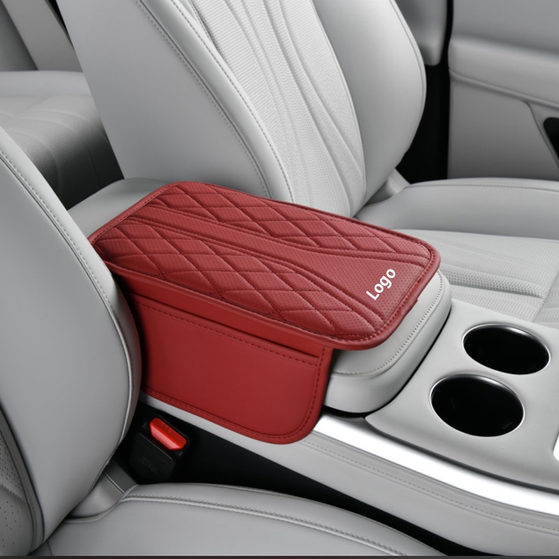 Car รถหนังมัลติฟังก์ชั่ที่เท้าแขนกล่องแผ่นถุงเก็บที่เท้าแขนกลางแผ่นป้องกันการออกแบบระบายอากาศ เหมาะสําหรับรถทุกรุ่น - รูปที่ 6