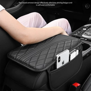 Toyota Car รถโตโยต้าหนังมัลติฟังก์ชั่ที่วางแขนกล่องPadถุงเก็บกลางที่วางแขนแผ่นป้องกันBreathable design VIos Yaris Corolla Veloz Avanza Fortuner Rush Innova raize GR Sport
