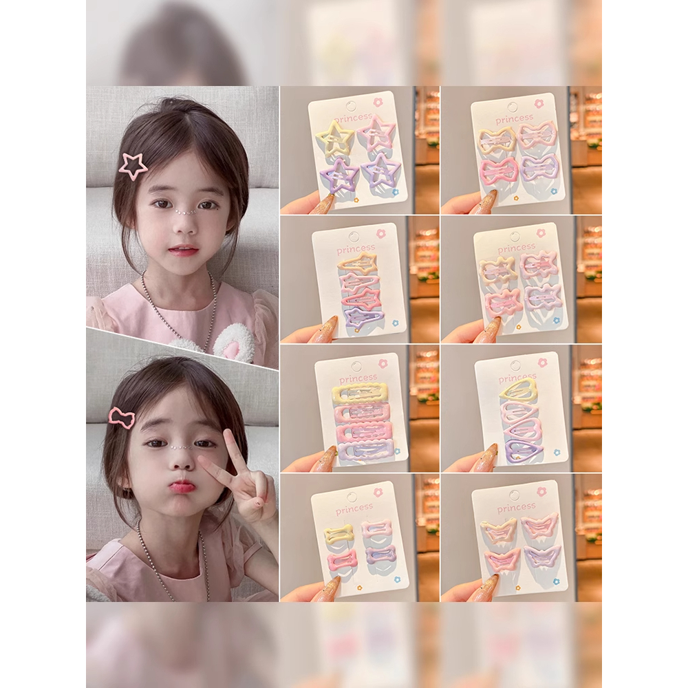 กิ๊บติดผมดาวสีชมพูพาสเทลสําหรับเด็ก-ที่หนีบปากเป็ดแบบปรับได้สําหรับเด็กผู้หญิงคลิปหน้าม้าและด้านข้างโลหะผสมปราศจากภูมิแพ้เครื่องประดับผมขนาดมินิ 3 แพ็ค