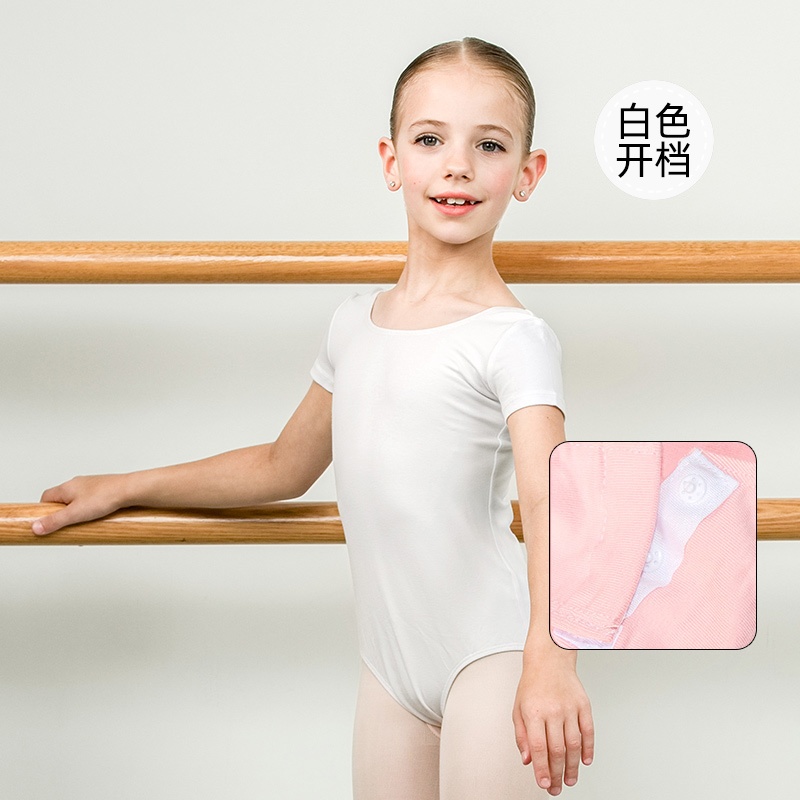 ซานชา ฝรั่งเศส ซานชา เด็กแขนสั้นเต้นรําสอบชุดแขนสั้นบัลเล่ต์ ชุดจั๊มสูท หญิงเต้นรําชุดฝึก - รูปที่ 2