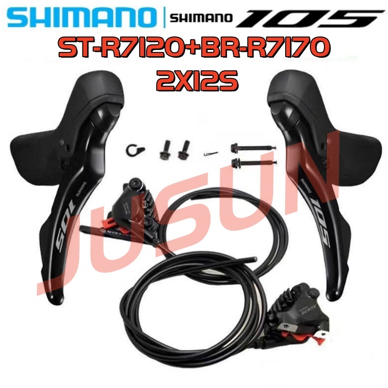 Shimano 105 R7120 2x12S ดิสก์เบรกไฮดรอลิก Dual Control Lever ST-R7120 จักรยาน Shifter BR-R7170 Calip