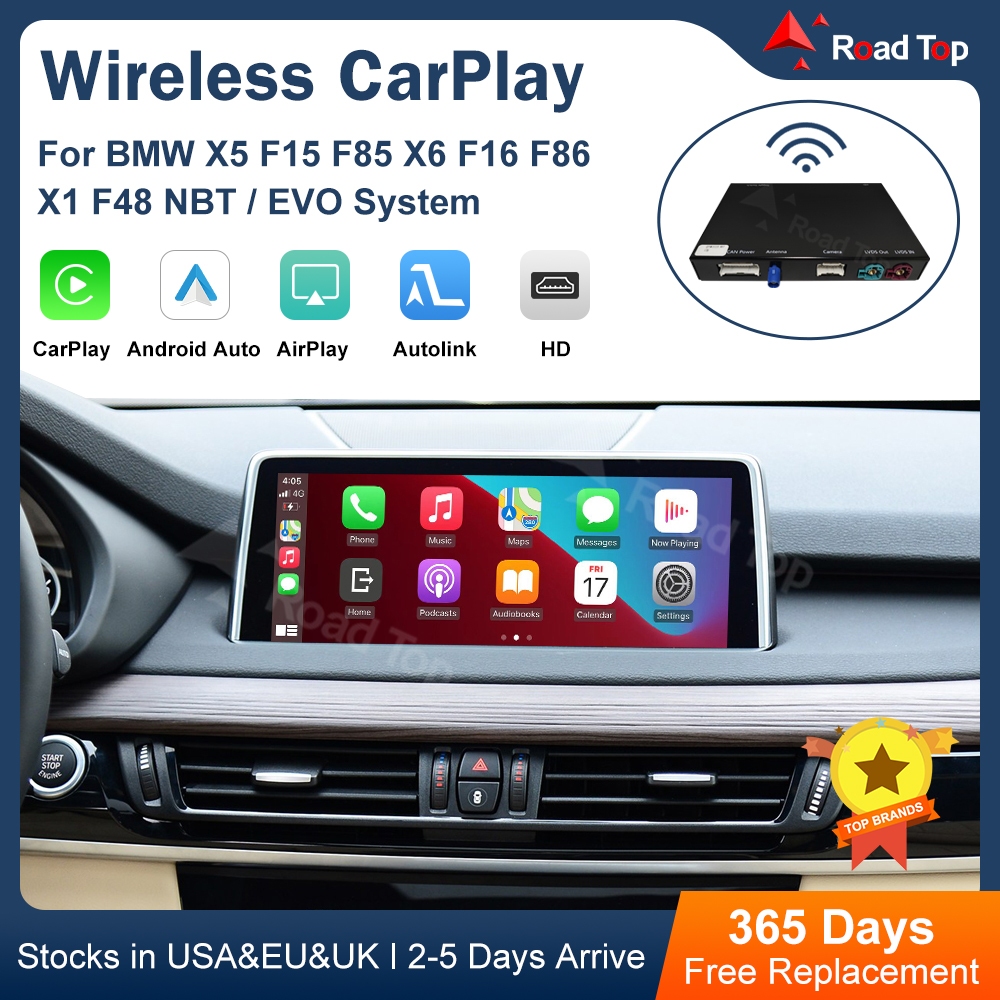 ไร้สาย CarPlay Android ถอดรหัสอัตโนมัติสําหรับ BMW X5 F15 F85 X6 F16 F86 2014-2020 X1 F48 NBT/EVO ระ