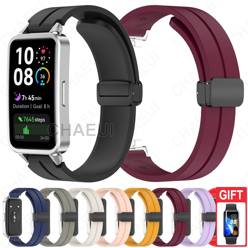 สายรัดซิลิโคนห่วงอุปกรณ์เสริมสร้อยข้อมือกีฬาสําหรับ Huawei Band 11 Pro 10 9 8 ราคา ถูกที่สุด ดีลบีเคเค รูปภาพหลัก