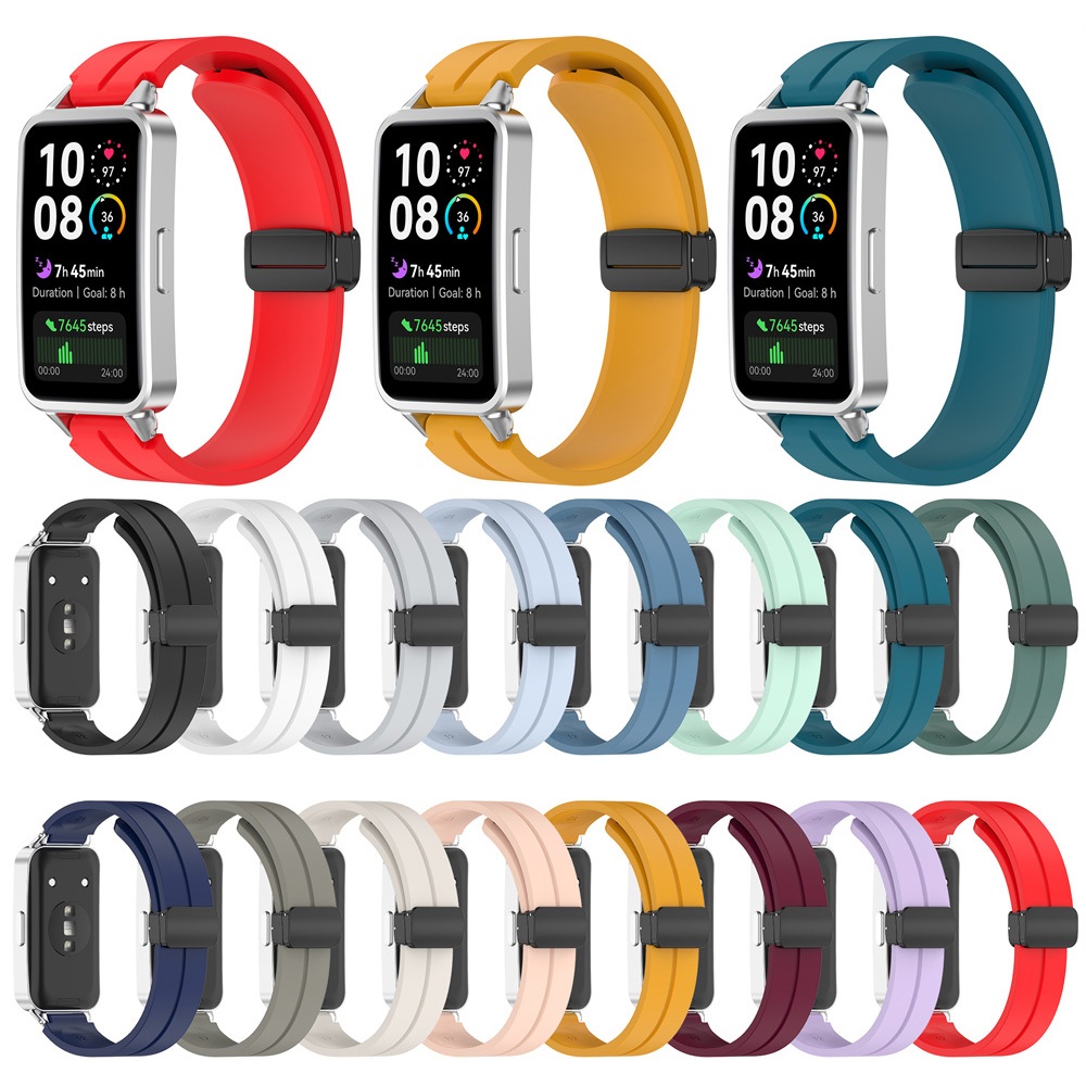 สายรัดซิลิโคนห่วงอุปกรณ์เสริมสร้อยข้อมือกีฬาสําหรับ Huawei Band 11 Pro 10 9 8 ราคา ถูกที่สุด ดีลบีเคเค แกลเลอรีภาพที่ 2
