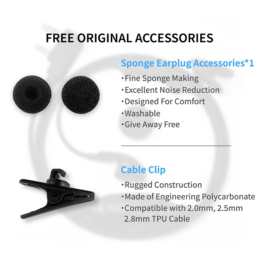 สําหรับ Kenwood/Baofeng/Wln Walkie Talkie หูฟังชุดหูฟัง 2-Pin PTT วิทยุหูฟังหูฟังแฮนด์ฟรีพร้อมไมโครโฟน