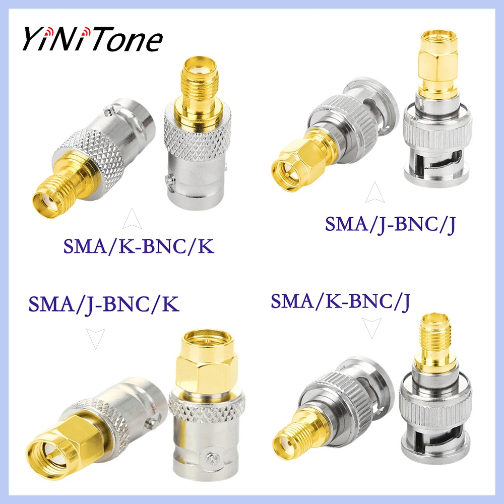 2PCS Precision SMA to BNC Converter - 1000 + รอบต่อ PTFE ฉนวนสําหรับ VHF/UHF GMRS HT วิทยุและเครื่องวิเคราะห์สเปกตรัม