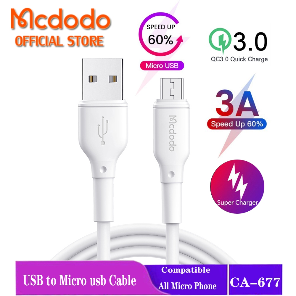 Mcdodo USB to Micro 3A QC 3.0 ชาร์จเร็วสําหรับ OPPO VIVO CA667