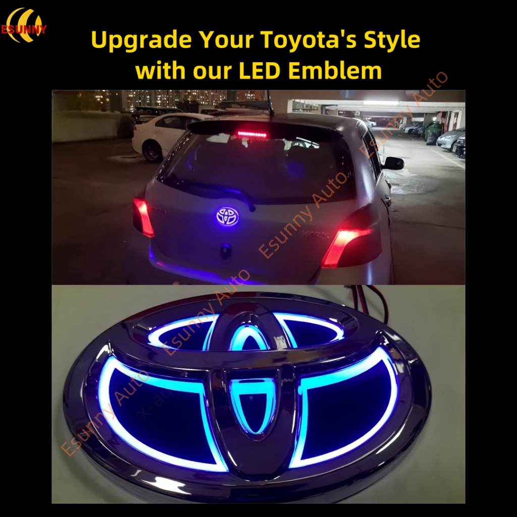 ใหม่ โลโก้โตโยต้า 5D LED ไฟกลางวัน และไฟเบรก (VIOS, กล้อง, อัลติส, ไฮลักซ์, อัลฟาร์ด, เวลไฟร์)