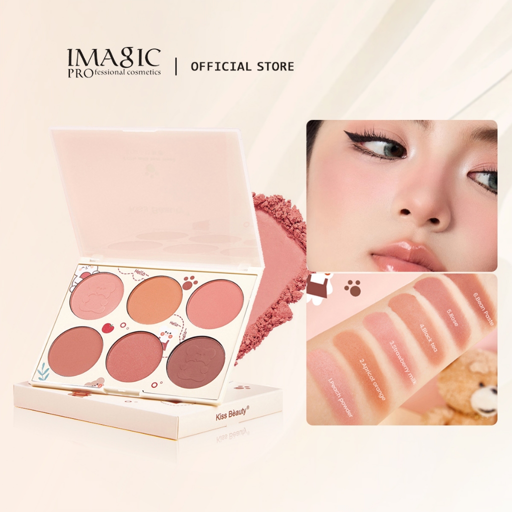 Imagic บลัชออนพาเลทคอนทัวร์ 6 สี กันน้ํา 6 สี