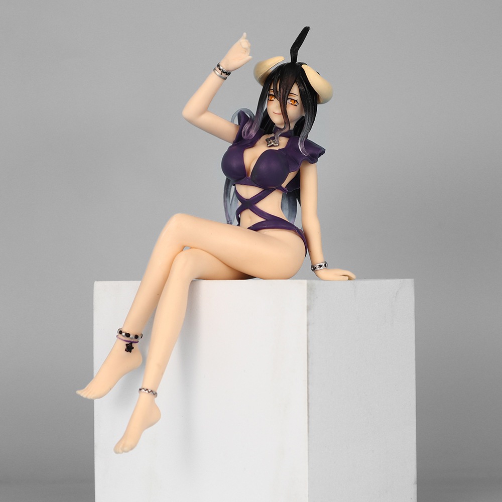 16 ซม.Overlord Amine รูป Albedo เซ็กซี่ชุดว่ายน้ําสาวกดถ้วยพื้นผิว PVC Action Figure รูปที่สะสมของเล่นของขวัญ