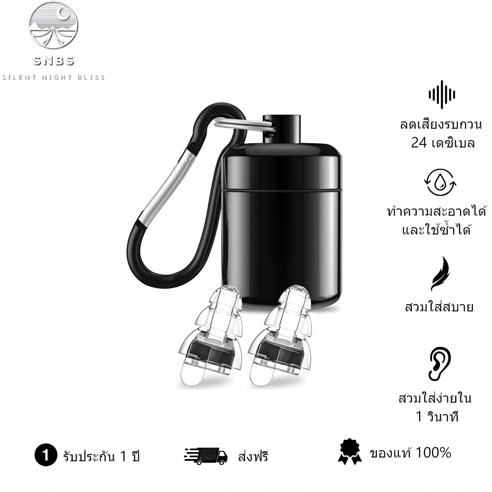 ปลั๊กหูคอนเสิร์ตความเที่ยงตรงสูง - ที่อุดหูนักดนตรีแบบใช้ซ้ำได้ ลดเสียงรบกวน 24dB เหมาะสําหรับคอนเสิร์ต นักดนตรี เทศกาล ดีเจ ไนท์คลับ นักกลอง และปาร์ตี้