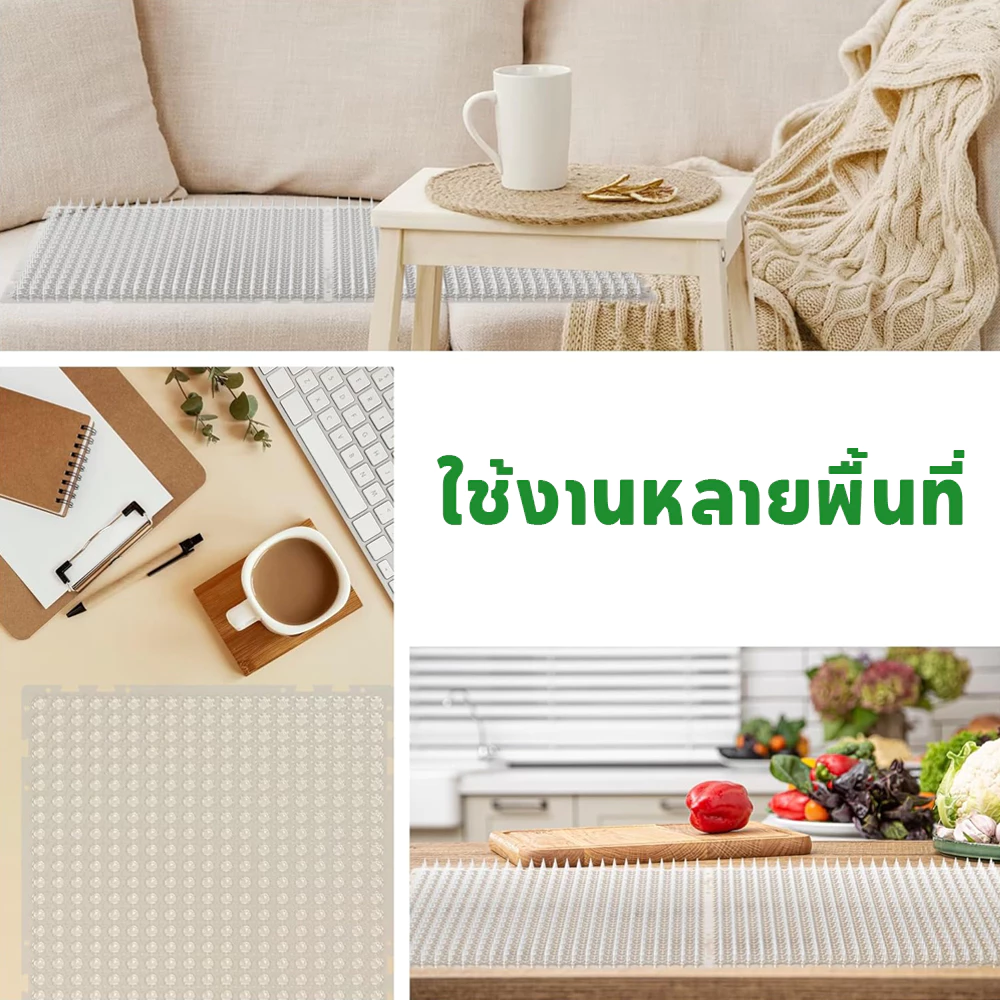 หนามไล่แมว-ไล่นกพิราบ PVC ใส ปลอดสาร ตัดต่อได้ ติดตั้งง่าย thumbnail 8