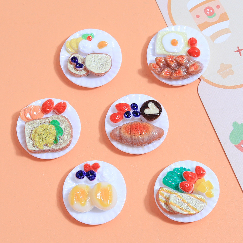 อาหารจำลองแสนอร่อย สร้างสรรค์ DIY เคสโทรศัพท์ กาวครีม กิ๊บติดผม อุปกรณ์เสริมผม ชิ้นส่วนเรซิน ขายส่ง