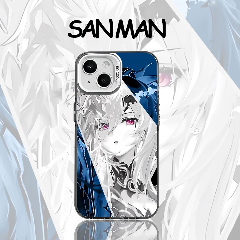 กระจกยุบเหล็ก Apple 16promax เคสโทรศัพท์ iphone Original Shock-resistant สีสัน Silver Case xr Cool 1